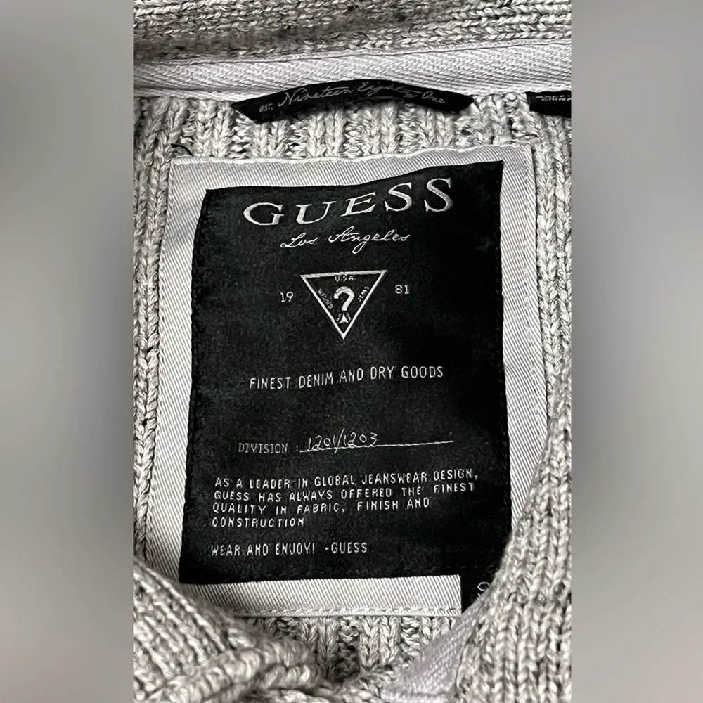 Vintage GUESS Double breasted cable sweater - Picture 2 of 15